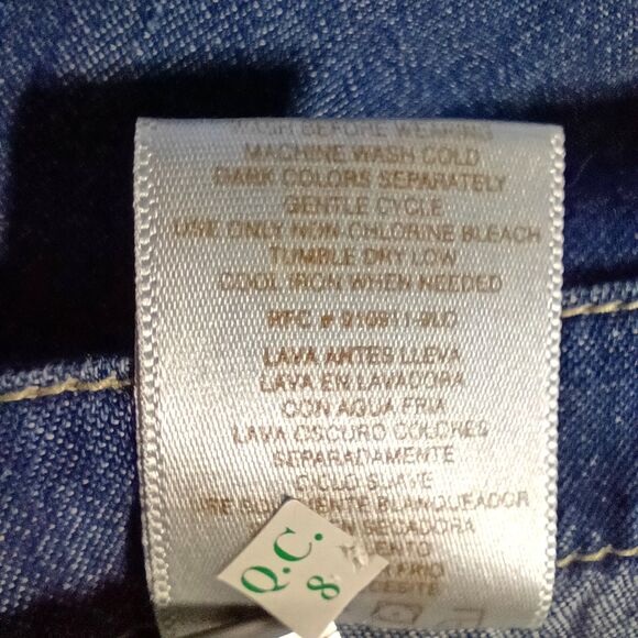 Bobbie Brooks Button Up Dress Chambray Denim Plaid Embroidered Flowers 26W/28W - Picture 6 of 8